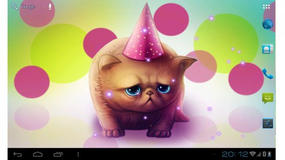 Birthday Kitty LWP 1.4.7. Скриншот 3