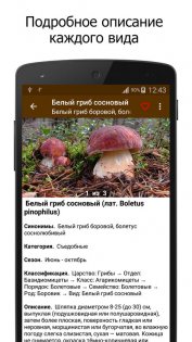 Грибы – справочник 1.4.2. Скриншот 2