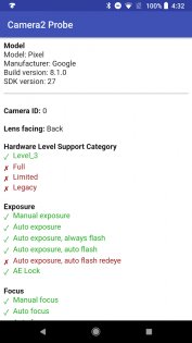 Camera2 Probe 0.9.32. Скриншот 1