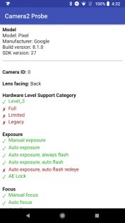Camera2 Probe 0.9.38. Скриншот 1
