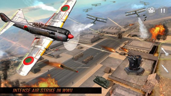 WW2 Naval Gunner Battle Air Strike: Free War Games 2.3. Скриншот 3