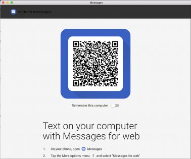 Android Messages Unofficial Desktop App 0.0.1. Скриншот 2