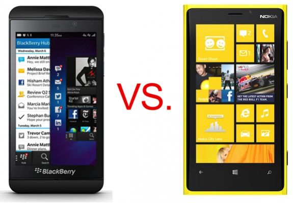 Сравнение устройств Blackberry Z10 и Nokia Lumia 920