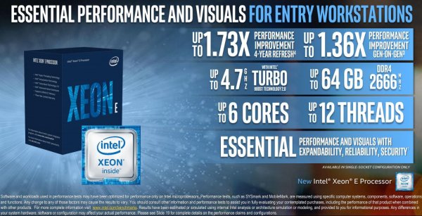 Intel обновила линейку процессоров Xeon E для рабочих станций