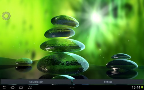 Green Zen Live Wallpaper 1.2.5. Скриншот 3