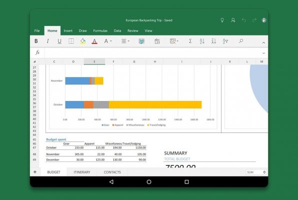 Excel для Android научился превращать изображения в таблицы