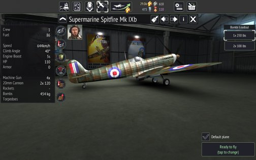 Warplanes: WW2 Dogfight 2.3.5. Скриншот 17