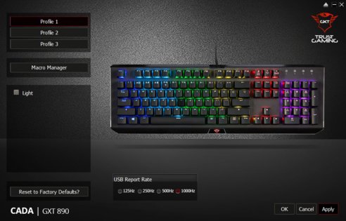 Обзор игровой клавиатуры Trust GXT 890 Cada RGB