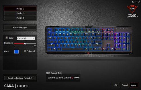 Обзор игровой клавиатуры Trust GXT 890 Cada RGB