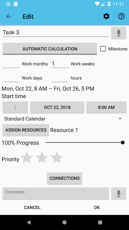 Project Schedule IAP 2.10. Скриншот 3