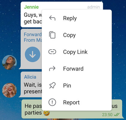 В Telegram появились иконки онлайна и архивация чатов
