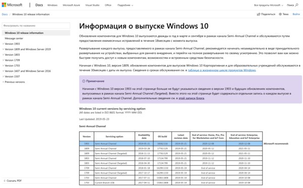 Обзор обновления Windows 10 May 2019 Update