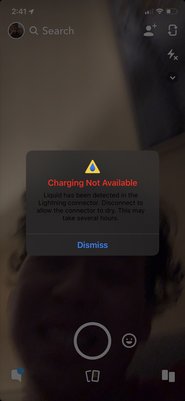 iOS 13 распознаёт воду в порте для зарядки и отключает питание