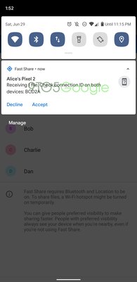 Google готовит аналог AirDrop для Android