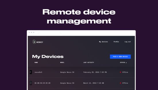 Webkey – удаленное управление устройствами Android 3.16.27. Скриншот 2