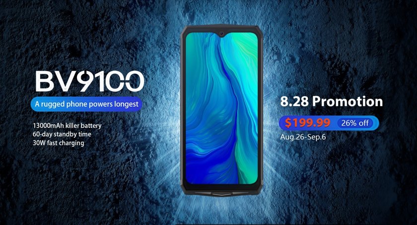 Blackview BV9100 с батареей на 13000 мА⋅ч продаётся со скидкой 70 долларов