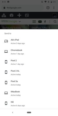 Chrome научился отправлять открытые вкладки на другие устройства