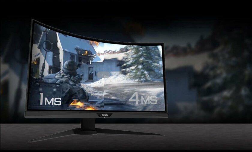 Gigabyte анонсировала изогнутый игровой монитор Aorus CV27Q с частотой 165 Гц