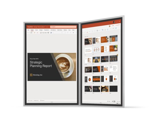 Microsoft представила складные смартфон и планшет — у обоих по два экрана