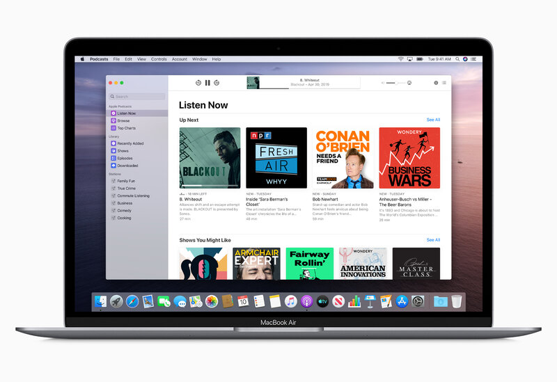 macOS Catalina с новыми приложениями и без iTunes доступна для установки