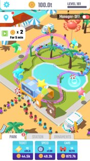 Idle Roller Coaster 3.0.8. Скриншот 2