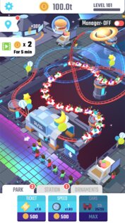 Idle Roller Coaster 3.0.8. Скриншот 4