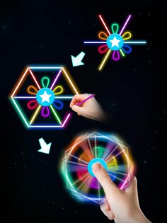 Draw Finger Spinner 1.0.14. Скриншот 12