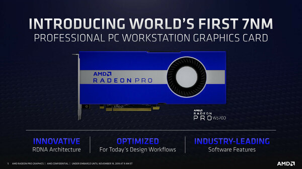 AMD представила первую 7-нм профессиональную видеокарту