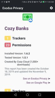 Exodus Privacy 3.3.2. Скриншот 2