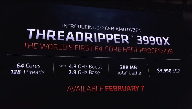 AMD на CES 2020: мобильные Ryzen 4000 и 64-ядерный монстр