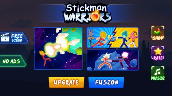 Stickman Warriors Z 1.9. Скриншот 2