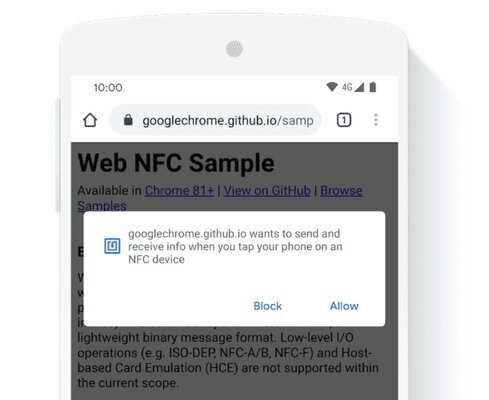 Google Chrome для смартфонов скоро научится работать с NFC и AR