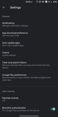 В Google Play теперь можно включить тёмную тему