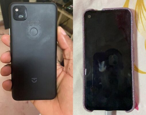 Pixel 4a со странной камерой позирует вживую