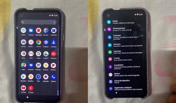 Pixel 4a со странной камерой позирует вживую