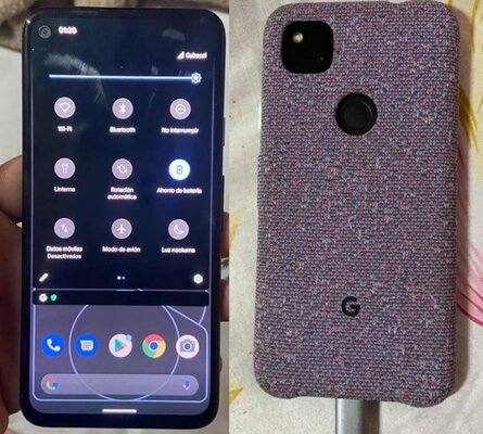Pixel 4a со странной камерой позирует вживую
