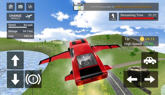 Flying Car Transport Simulator 1.36. Скриншот 2