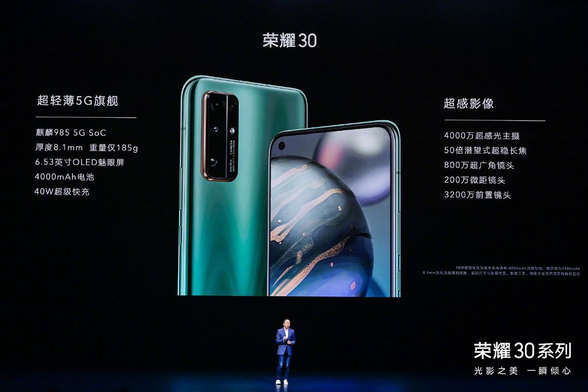 Анонс Honor 30, 30 Pro и 30 Pro+ с Kirin 990, зарядкой на 40 Вт и камерой с перископом