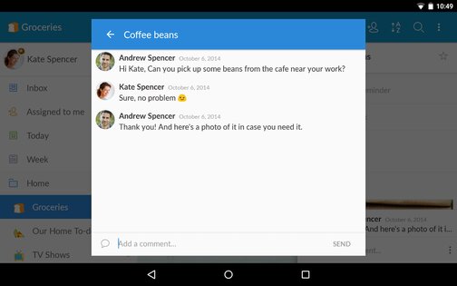 Wunderlist 3.4.21. Скриншот 16