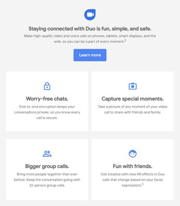 Google Duo расширяет групповые звонки до 32 человек, звонить можно будет даже через браузер