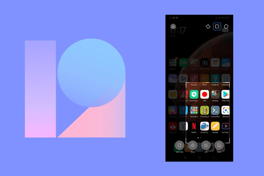 Обновлённый редактор скриншотов в MIUI 12 позволяет делать снимки любой формы