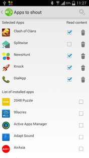 Shouter - голосовые уведомления 4.00. Скриншот 3