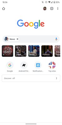 Google хочет изменить новую вкладку Chrome на Android, чтобы упростить поиск