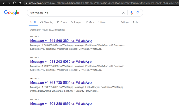 Номера телефонов WhatsApp* попадают в Google-поиск