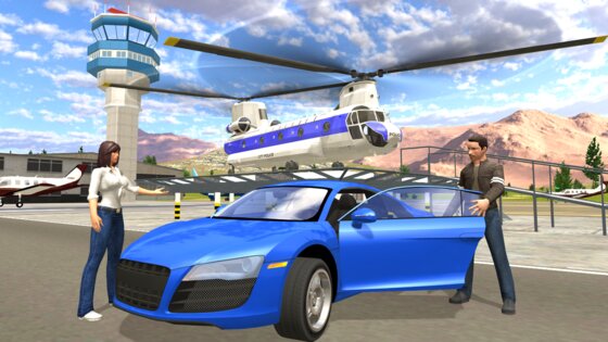 Helicopter Flying Car Driving 1.30. Скриншот 9