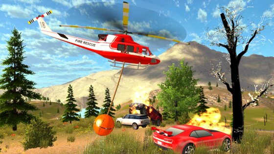 Helicopter Flying Car Driving 1.30. Скриншот 22