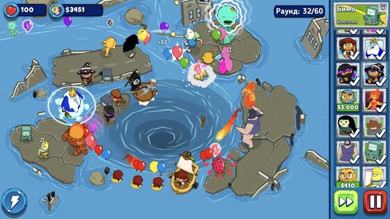 Bloons Adventure Time TD 1.7.7. Скриншот 2