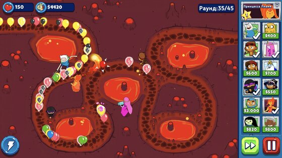 Bloons Adventure Time TD 1.7.7. Скриншот 4