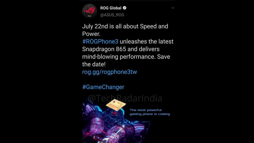 ASUS ROG Phone 3 может стать первым смартфоном со Snapdragon 865 Plus