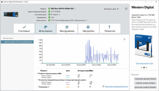 Обзор WD Blue SN550 500: доступный из быстрых — Результаты тестов. 7